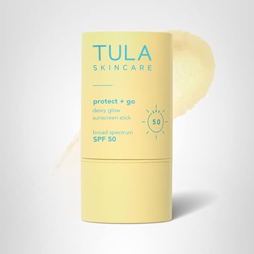 TULA Skin Care Protect + Glow Daily Sunscreen Stick Gel Broad Spectrum SPF 30 - Skincare-First, Non-Greasy, Non-Comedogenic & Reef-Safe with Pollution & Blue Light Protection.