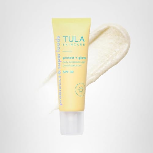 TULA Skin Care Protect + Glow Daily Sunscreen Stick Gel Broad Spectrum SPF 30 - Skincare-First, Non-Greasy, Non-Comedogenic & Reef-Safe with Pollution & Blue Light Protection.