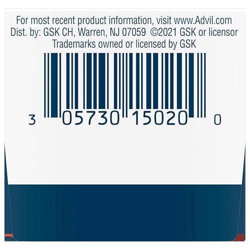 Advil Pain Reliever and Fever Reducer, Pain Relief Medicine with Ibuprofen 200mg for Headache, Backache, Menstrual Pain and Joint Pain Relief - 100 Coated Tablets