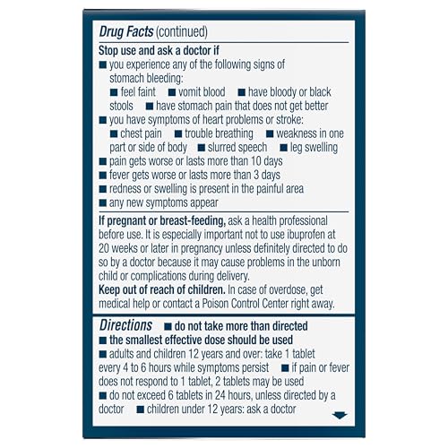 Advil Pain Reliever and Fever Reducer, Pain Relief Medicine with Ibuprofen 200mg for Headache, Backache, Menstrual Pain and Joint Pain Relief - 100 Coated Tablets