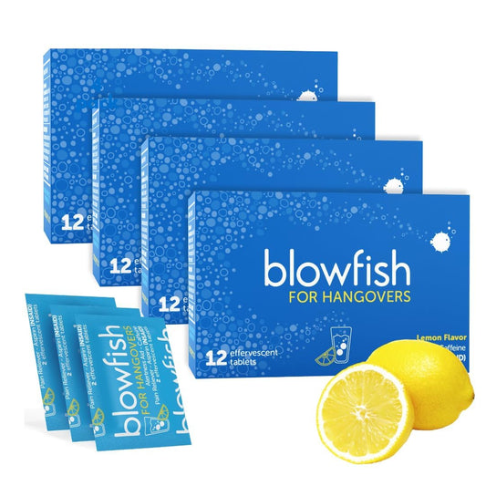 Blowfish for Hangovers - Fast Hangover Relief in 15 Minutes | Headache Relief, Energy, and Hydration in One Step | Single Box