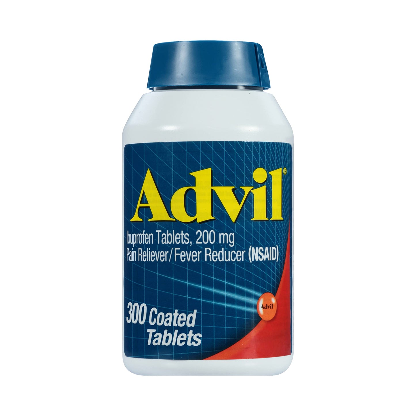 Advil Pain Reliever and Fever Reducer, Pain Relief Medicine with Ibuprofen 200mg for Headache, Backache, Menstrual Pain and Joint Pain Relief - 100 Coated Tablets