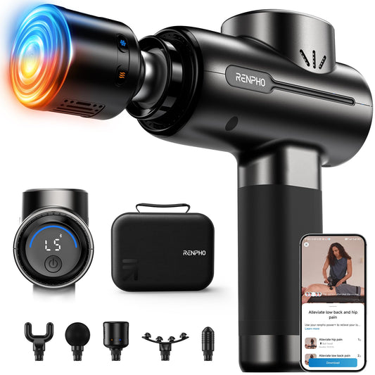 RENPHO Massage Gun Deep Tissue, FSA HSA Eligible Portable Percussion Massager for Back and Neck, Mothers Day Gifts, Gift for Men and Women, Handheld Device with Carry Case, Active