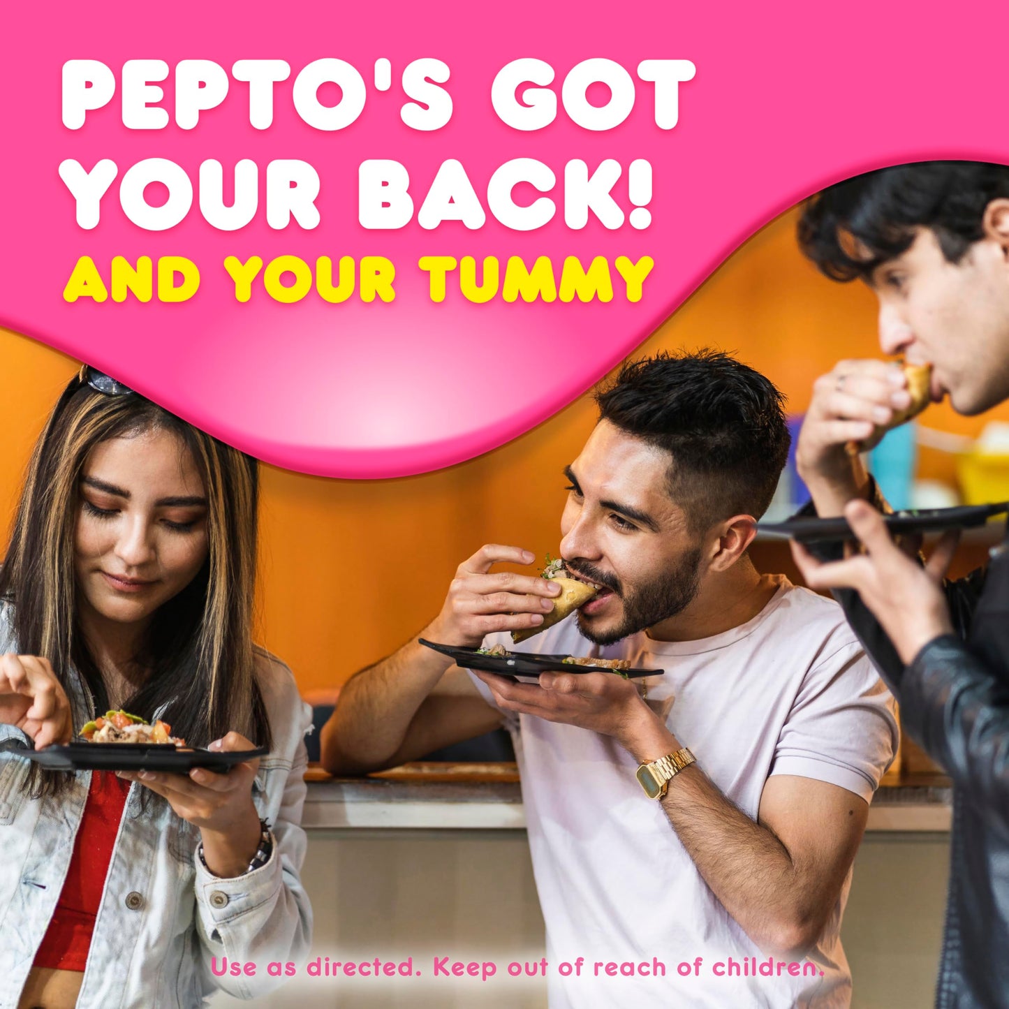 Pepto Bismol Chewable Tablets for Nausea, Heartburn, Indigestion, Upset Stomach, and Diarrhea - 5 Symptom Fast Relief, Original Flavor, 48 ct