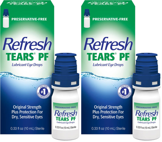 Refresh Tears, Lubricant Eye Drops, 2 Bottles .5 fl oz (15 ml)