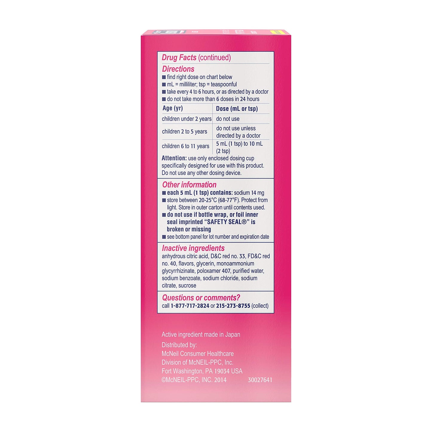 Children's Benadryl Dye-Free Allergy Relief Liquid + 12.5 mg Diphenhydramine HCl, Antihistamine Allergy Medicine for Kids Helps Relieve Runny Nose & Sneezing, Bubble Gum Flavor, 4 fl. oz