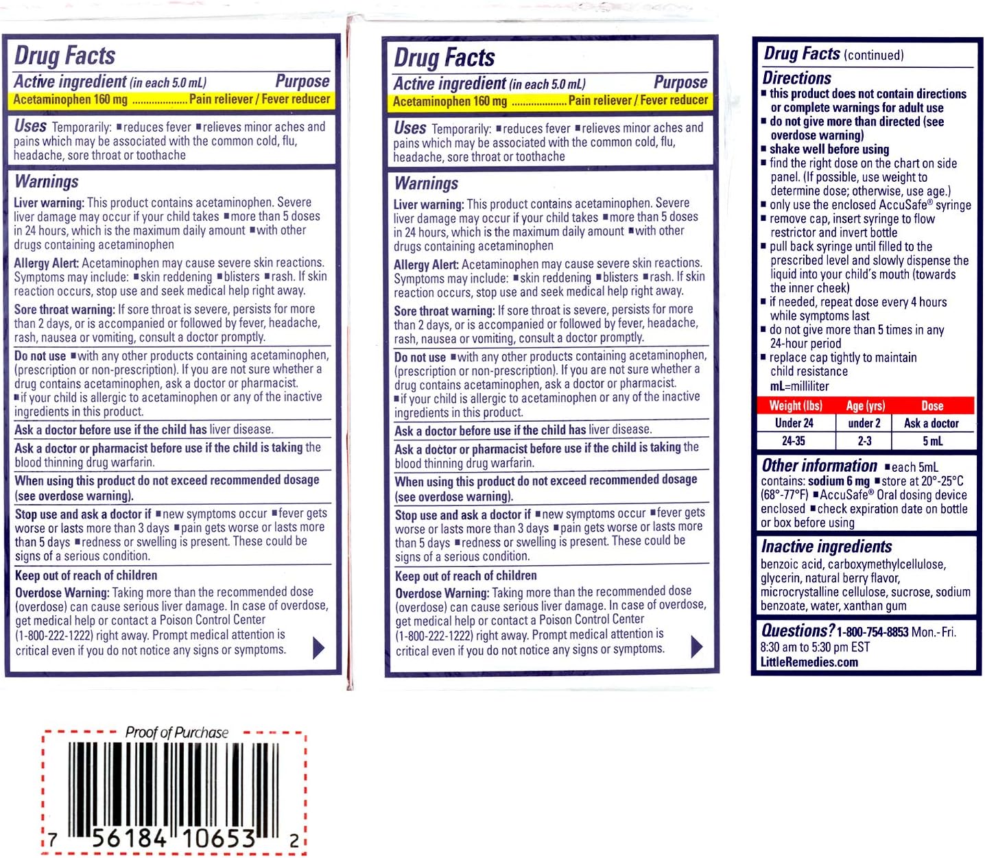 Little Remedies Infant Fever & Pain Reliever, Natural Berry Flavor, 2 Fl Oz (Pack of 2)