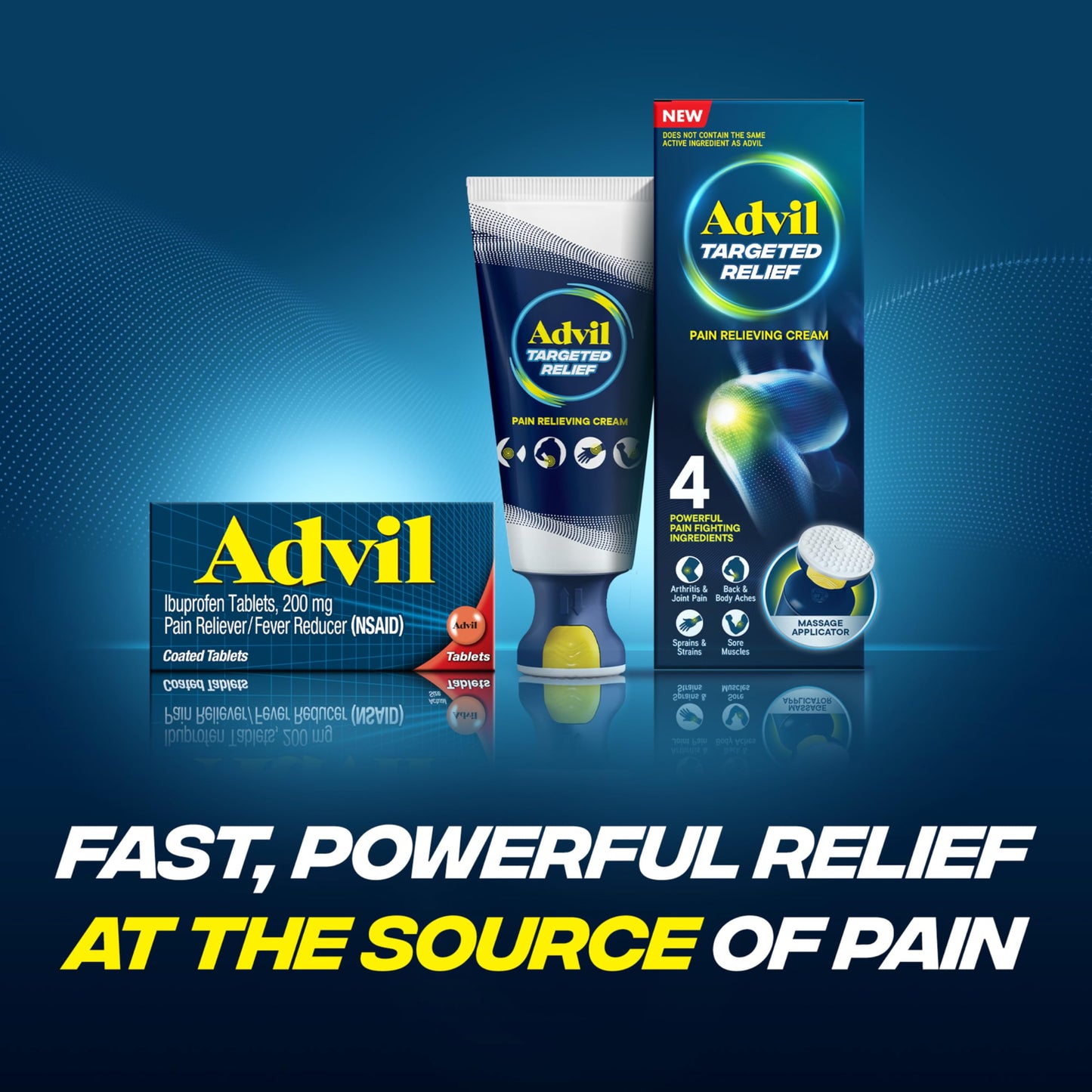 Advil Pain Reliever and Fever Reducer, Pain Relief Medicine with Ibuprofen 200mg for Headache, Backache, Menstrual Pain and Joint Pain Relief - 100 Coated Tablets
